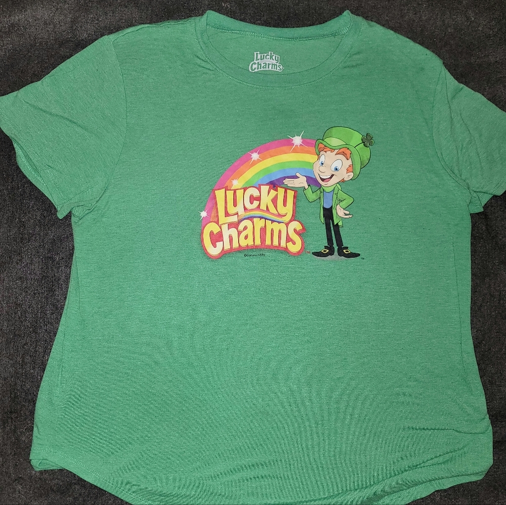 Lucky Charms Cereal T Shirt Size 3X Green Lucky Charms Licensed...FITS MORE LIKE
